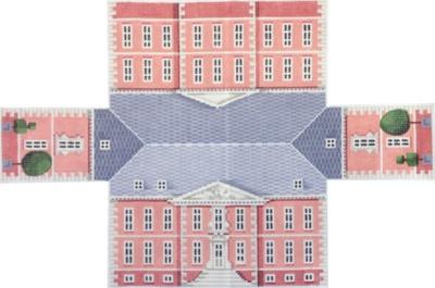English Manor House Door Stop Brick Cover Painted Canvas Kirk & Bradley - 1
