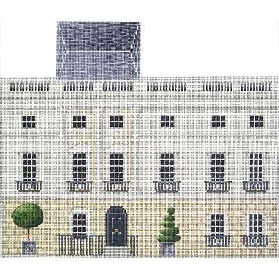 English Town House Door Stop Painted Canvas Kirk & Bradley - 1