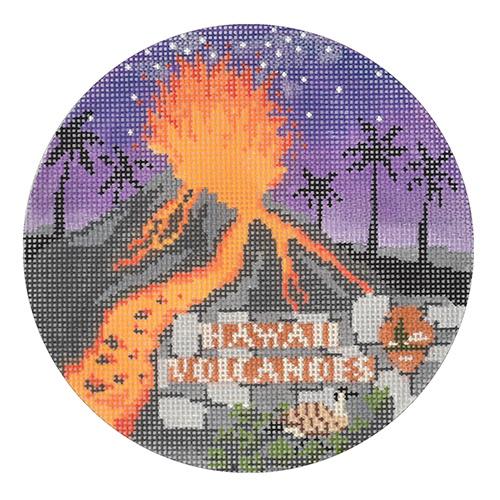 Explore America   Hawaii Volcanoes Painted Canvas Burnett & Bradley