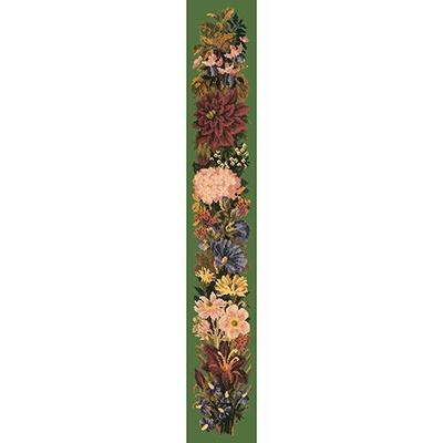 Fall Bell Pull Needlepoint Kit Kits Elizabeth Bradley Design Dark Green 