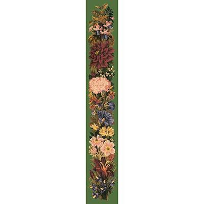 Fall Bell Pull Needlepoint Kit Kits Elizabeth Bradley Design Dark Green