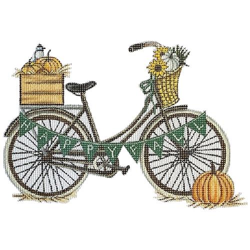 Fall Harvest Bike Large Painted Canvas Painted Pony Designs - 1