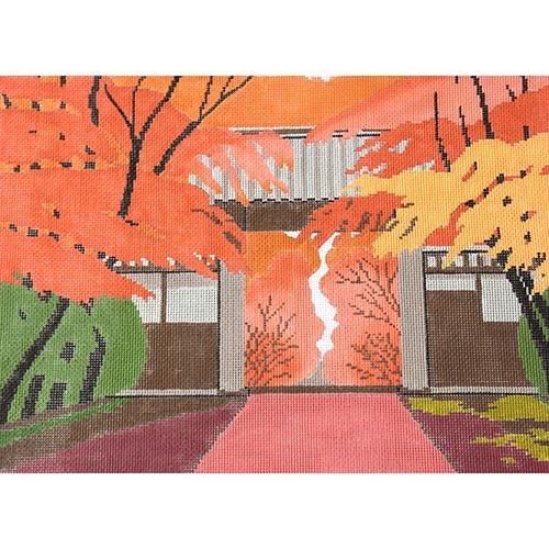 Fall Home Scene Painted Canvas The Meredith Collection - 1
