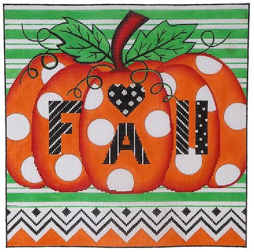 Fall Pumpkin Painted Canvas Alice Peterson