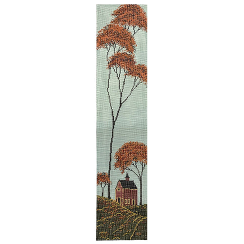 Fall Scene Tall Tree Painted Canvas Cooper Oaks Design - 1