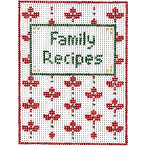 Family Recipes Christmas on 18 mesh Painted Canvas Audrey Wu Designs - 1