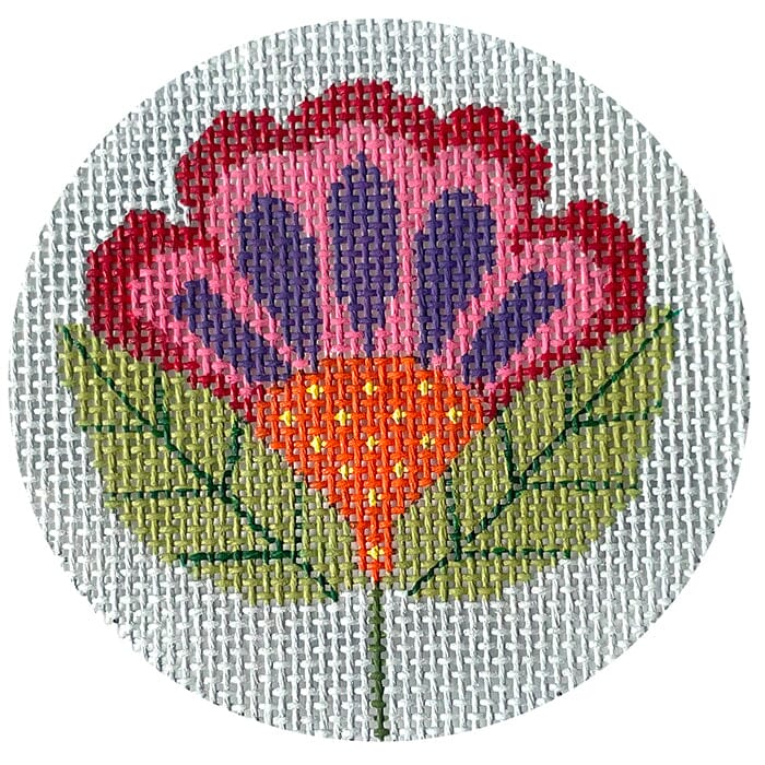 Fan Shaped Whirlygig Painted Canvas NeedleDeeva