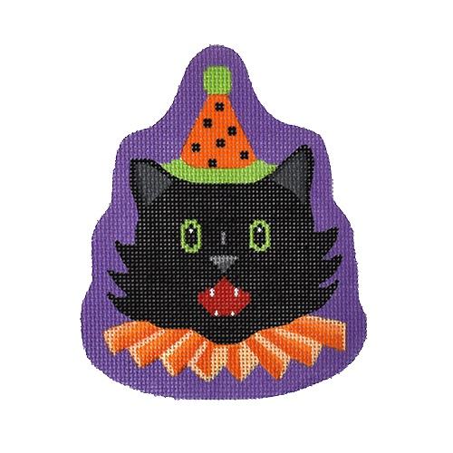 Fancy Black Cat Painted Canvas Pepperberry Designs - 1