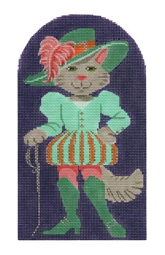 Fancy Cat Painted Canvas Labors of Love Needlepoint - 1
