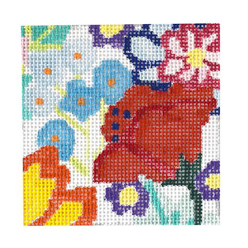Fantasy Gardens Coaster #12 Painted Canvas Jean Smith - 1