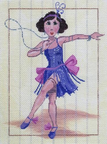 Fashion Plate Flapper Painted Canvas Labors of Love Needlepoint - 1