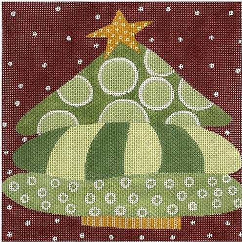 Fat Holiday Tree Painted Canvas ditto! Needle Point Works - 1