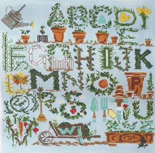 Fauna Alphabet on 18 Painted Canvas Susan Wallace Barnes - 1