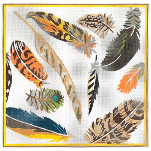 Feather Bed Painted Canvas Waterweave - 1
