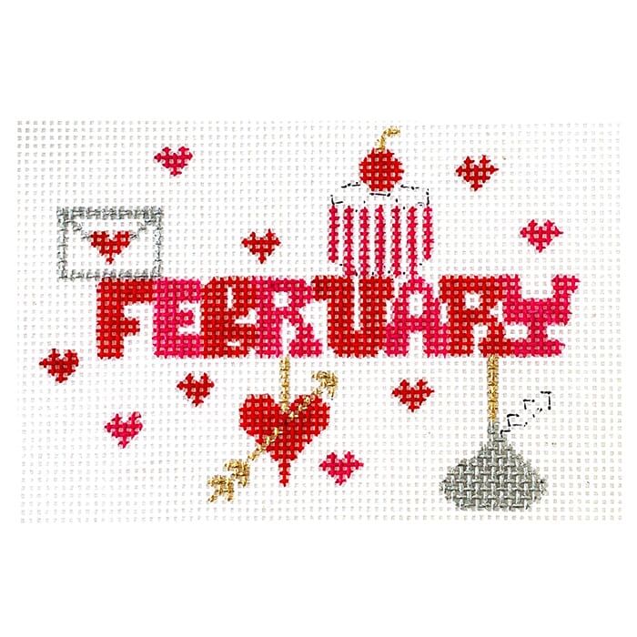 February with Stitch Guide Painted Canvas The Princess & Me - 1