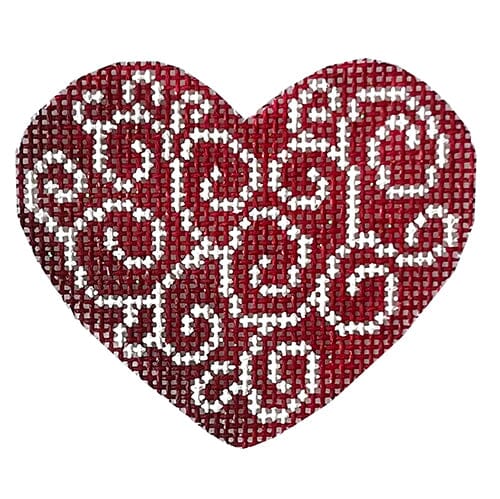 Filigree Mini Heart Painted Canvas Associated Talents - 1