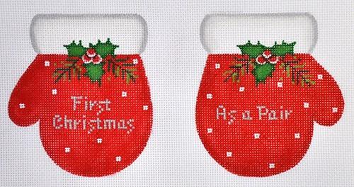 First Christmas as a Pair Painted Canvas Pepperberry Designs - 1