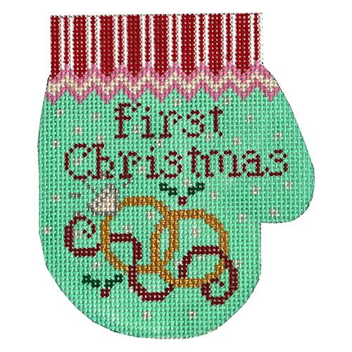 First Christmas with Wedding Rings Painted Canvas The Meredith Collection - 1