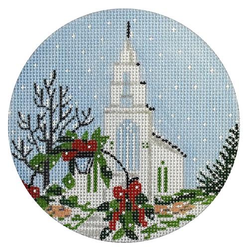 First Congregational Church Painted Canvas The Plum Stitchery - 1
