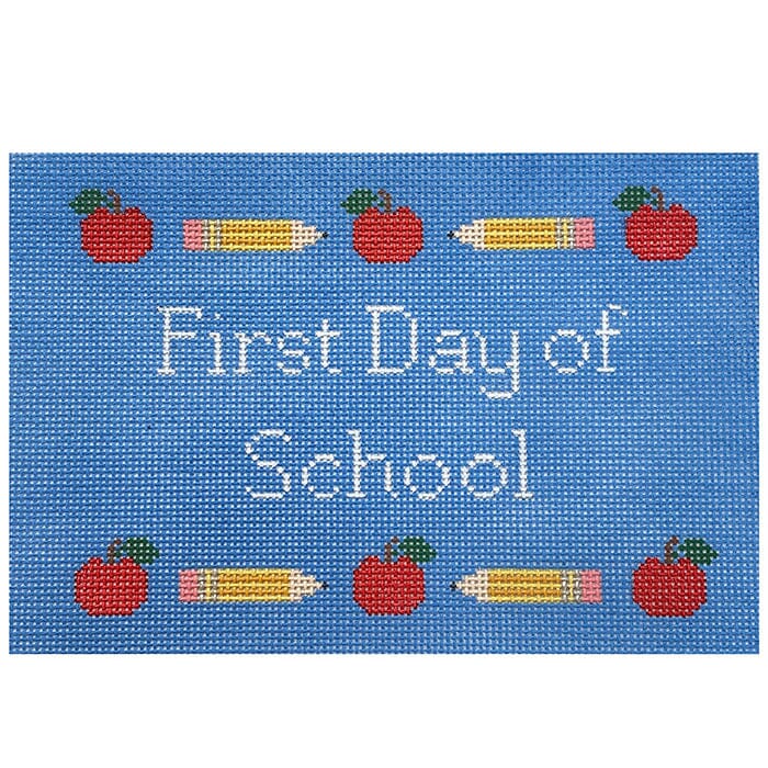 First & Last Day of School 2 Piece Set Painted Canvas Le Point Studio - 1