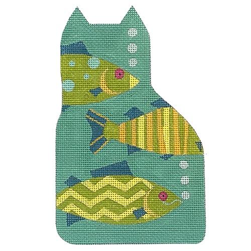 Fish Cat Painted Canvas Melissa Shirley Designs - 1