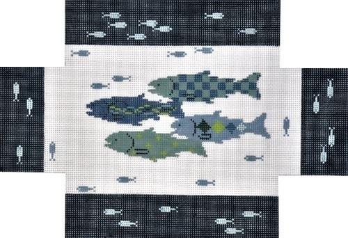 Fish Doorstop Brick Cover Painted Canvas Pippin - 1