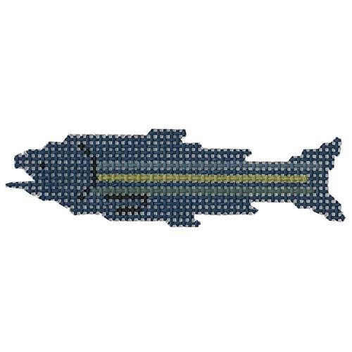 Fish Horizontal Stripes Painted Canvas Pippin - 1