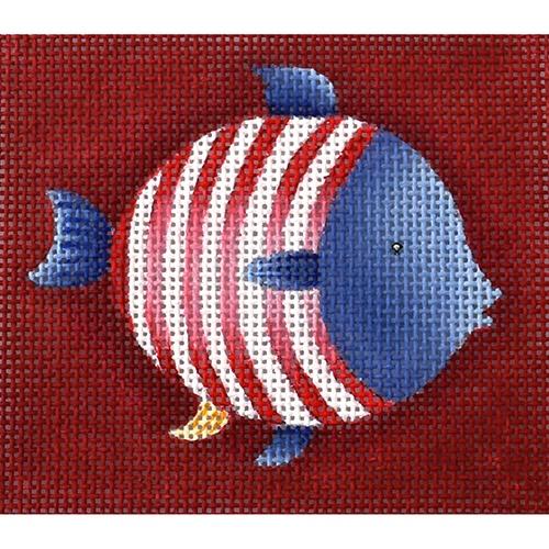 Fish on Red Painted Canvas Melissa Shirley Designs