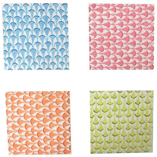 Fishnet Coasters Painted Canvas Kate Dickerson Needlepoint Collections - 1