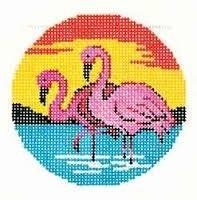 Flamingo Painted Canvas Lee's Needle Art Inc.