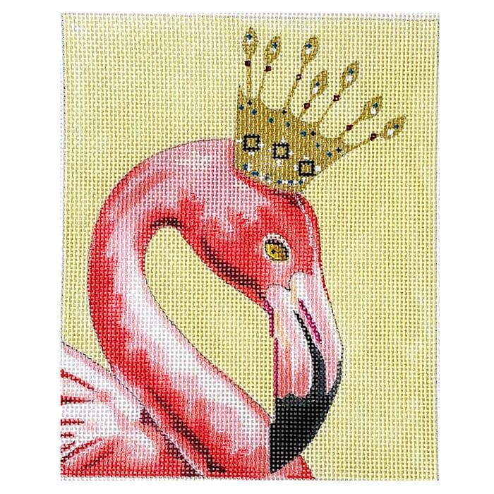 Flamingo with Crown Painted Canvas Colors of Praise - 1