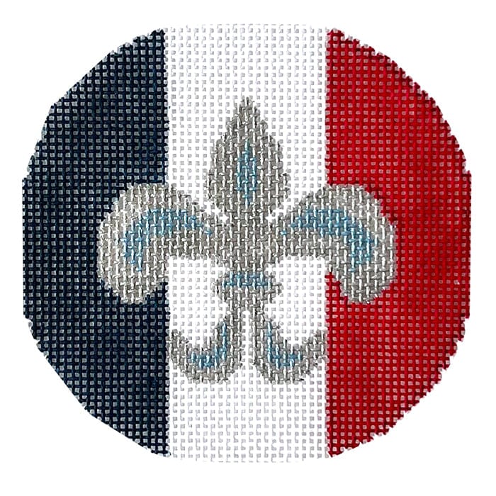 Fleur de Lis Painted Canvas Tina Griffin Designs - 1