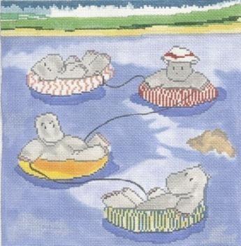 Floating the River Painted Canvas Cooper Oaks Design - 1