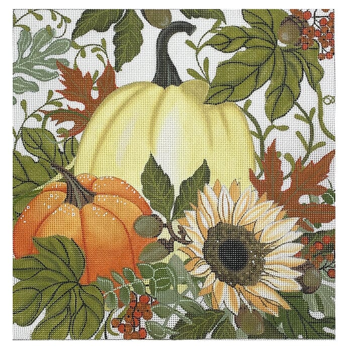 Floral: Fall Pumpkins Painted Canvas Painted Pony Designs - 1