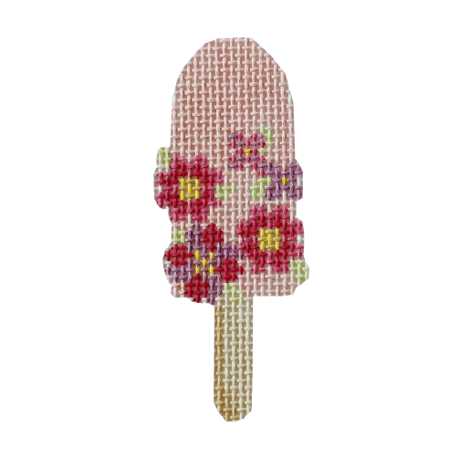 Floral Ice Pop Painted Canvas Atlantic Blue Canvas - 1