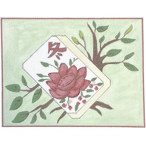 Floral Mahjongg Painted Canvas Alice Peterson Company - 1