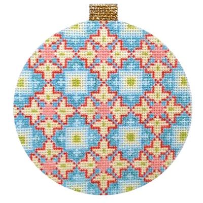 Florentine Bauble Blue Painted Canvas Kirk & Bradley - 1