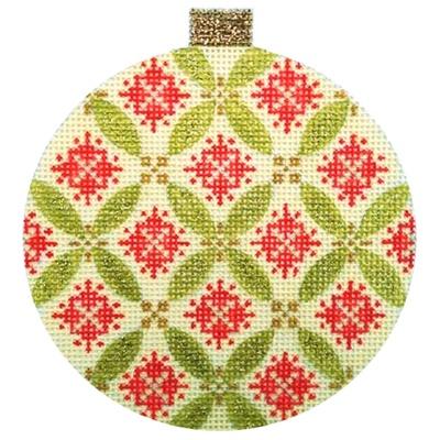 Florentine Bauble Green Painted Canvas Kirk & Bradley - 1