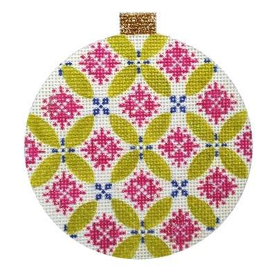 Florentine Bauble Mauve Painted Canvas Kirk & Bradley - 1
