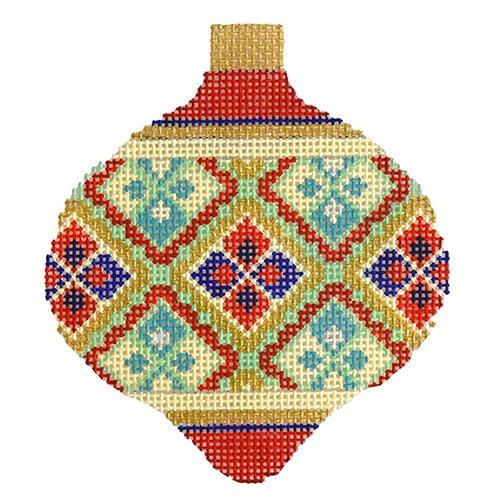 Florentine Baubles Diamond Lattice Painted Canvas Kirk & Bradley - 1