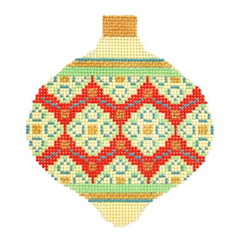 Florentine Baubles Diamond Variation Painted Canvas Kirk & Bradley - 1