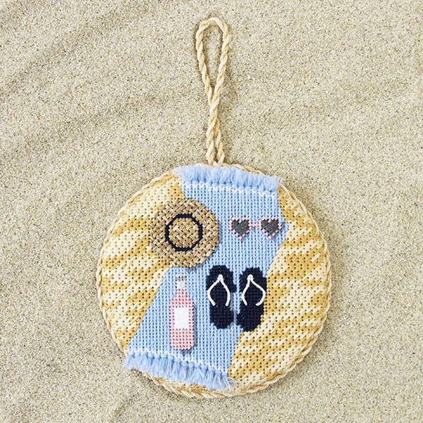 Florida Beach Day with Stitch Guide Painted Canvas Morgan Julia Designs