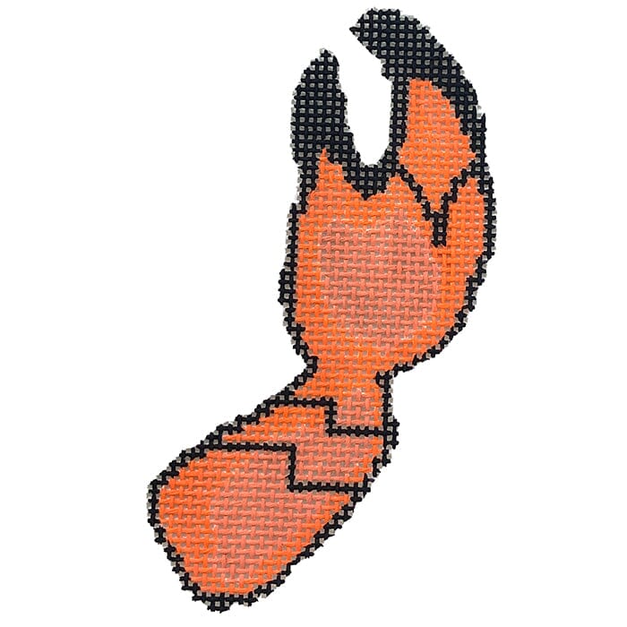 Florida Stone Crab Claw Painted Canvas Atlantic Blue Canvas - 1