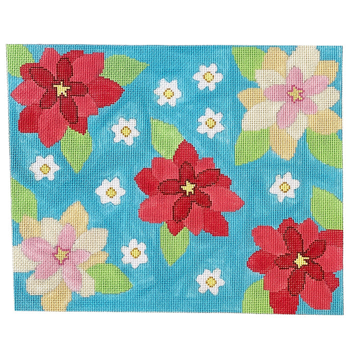 Flower Fields Winter Painted Canvas Eye Candy Needleart - 1