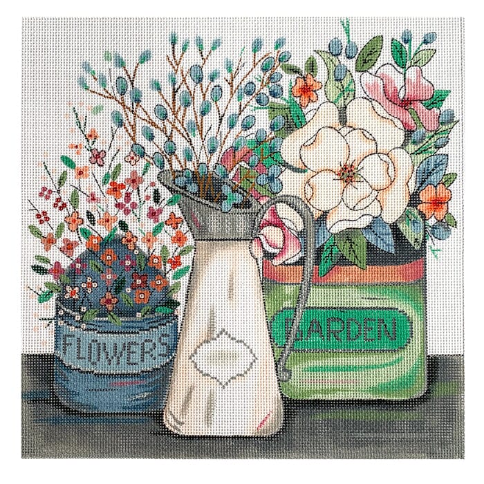 Flower Harvest Painted Canvas Alice Peterson Company - 1