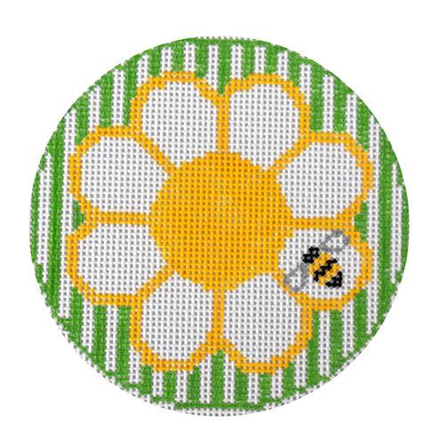 Flower Round Painted Canvas Rachel Donley - 1