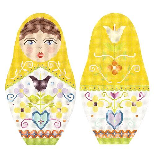 Folk Russian Dolls Extra Large Painted Canvas Kirk & Bradley - 1