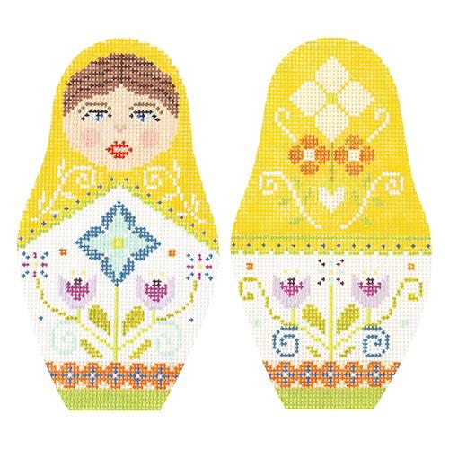 Folk Russian Dolls Large Painted Canvas Kirk & Bradley - 1