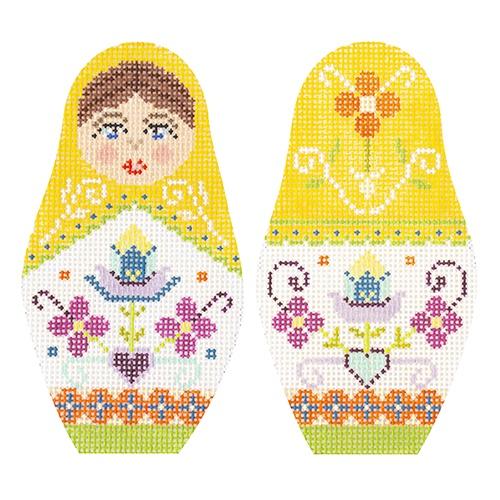 Folk Russian Dolls Medium Painted Canvas Kirk & Bradley - 1