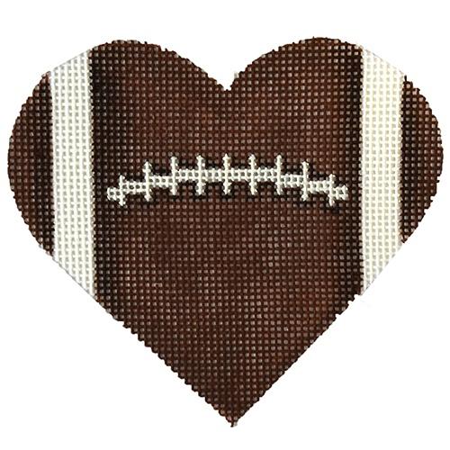 Football Heart Painted Canvas Pepperberry Designs - 1